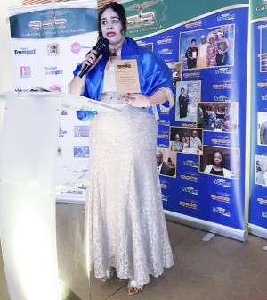 HRH Princess Dame Angelique Monet receiving audience and thanking GAB Award Committee 