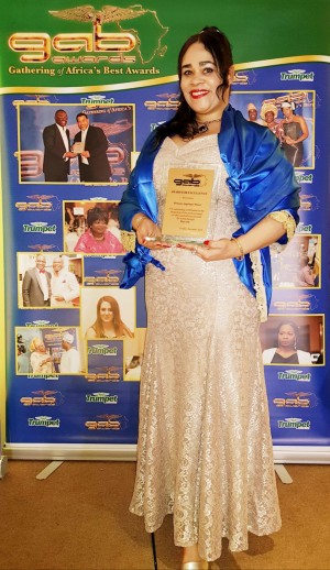 HRH Princess Dame Angelique Monet Receiving GAB Award 
