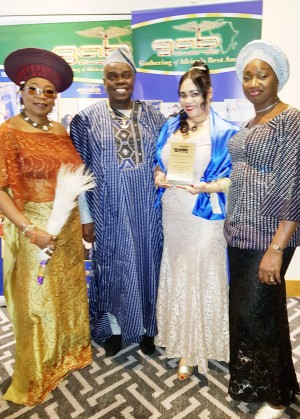 HRH Princess Moraduen Adedoyin-Solarin, GAB Award Founder Femi Okutubo,  HRH Princess Dame Angelique Monet, Madame Okutubo