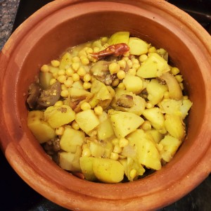 Garbanzo Potato and Eggplant Stew in MEC