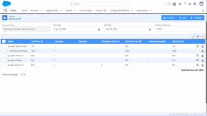Dextara CPQ_Cart-List