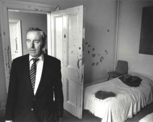 Headmaster David Walker from 1988 inspecting the bedroom