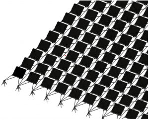 Schematic for utility scale 24x24 array on cattle pasture.