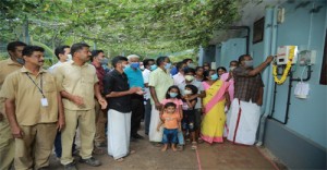 Hon. Ex Minister A K Balan starting the First Project under KSEB Soura