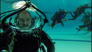 Michael Lombardi dives with the students and offers insights about diving.