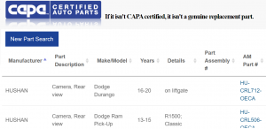 iAutoeyes CAPA certified rear-view camera