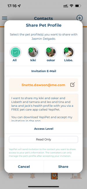 Create a contact with an email