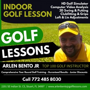 Arlen Bento Jr. Golf Lessons Stuart Florida Offers HD Golf Simulator Indoor Lessons & First Tee Junior Program 