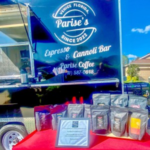 Parise’s Mobile Coffee, Espresso and Cannoli Bar. 
