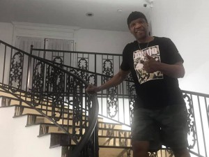 Kenya speaks during book signing.