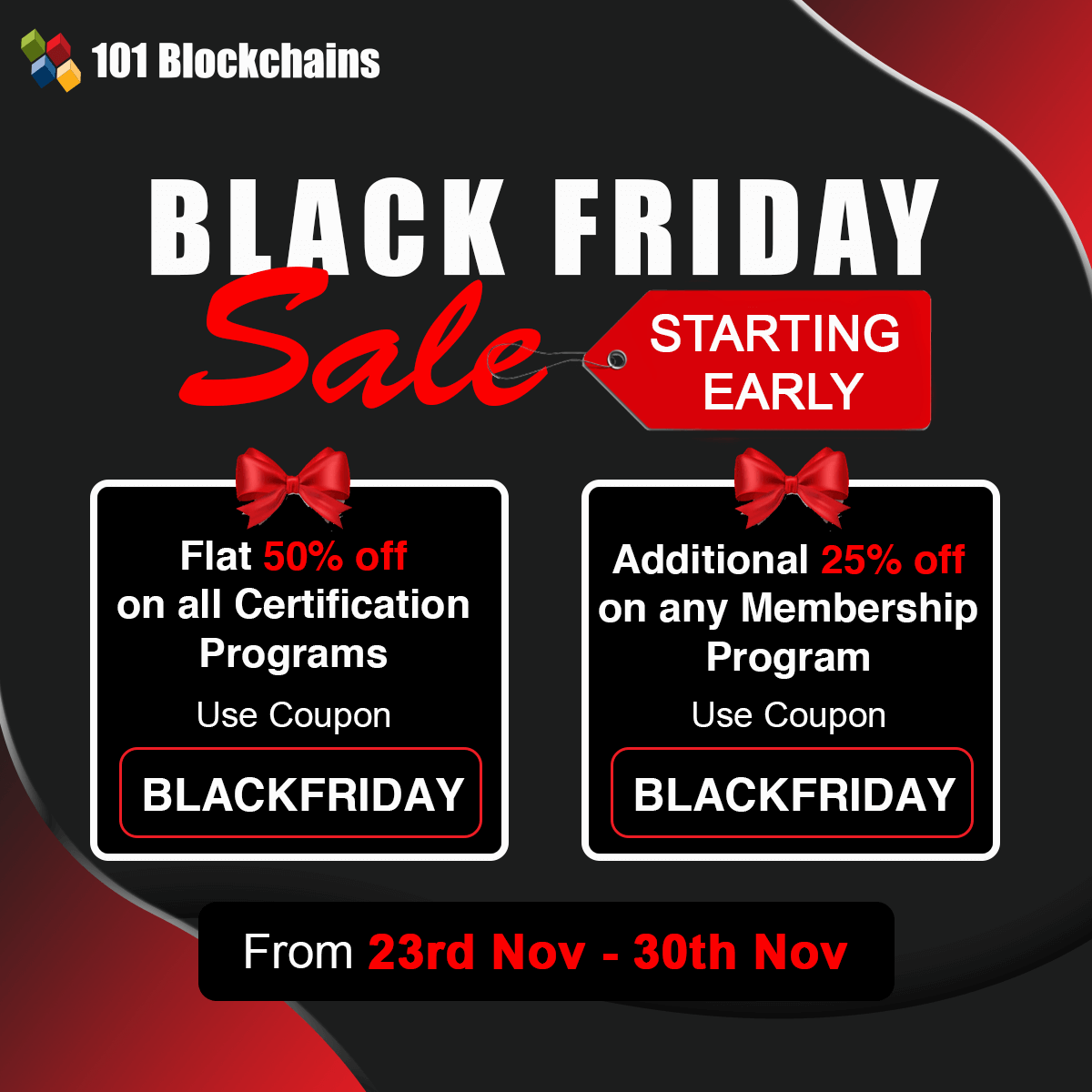 101 Blockchains Black Friday Sale is LIVE IssueWire