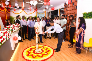 Lighting of lamp by Binu Dasappan, COO & Co-Founder of QBurst