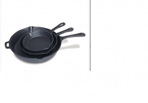 3pc Pre Seasoned Cast Iron Skillet Set