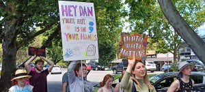 Local young people protest the closure of their mental health hub