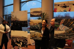 Mayor of Skokie is shown around the art exhibition