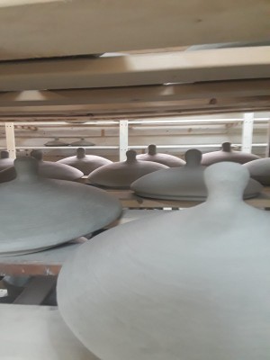 Unfired lids by Miriams