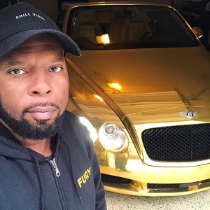 DJ Fury and his Gold Chrome Bentley