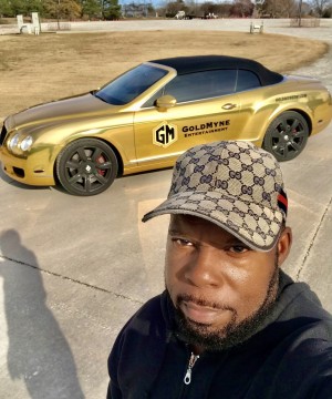 Gold Bentley owned by DJ Fury