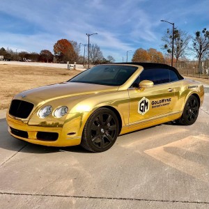 Gold Bentley owned by DJ Fury