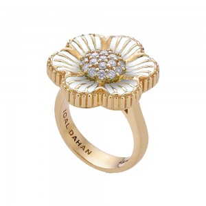IDORAELLE Queen Ring White Enamel
