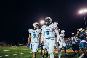 JAA Quarterback Karon Johnson (8) and Wide Receiver Nathan Rembert (3)
