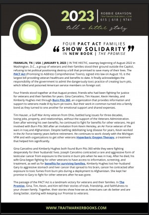 New Book - The Promise : The stories of four burn pit survivor families who fought to help pass the Pact Act