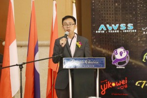 IBES organizer Francis Teo giving a speech