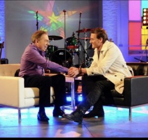 Jon with Andrew Lloyd Webber on ITV