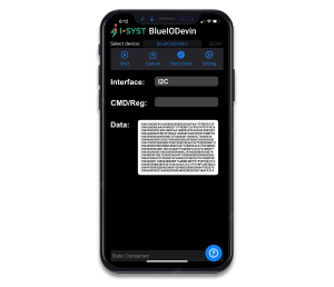 BlueIODevIn mobile app