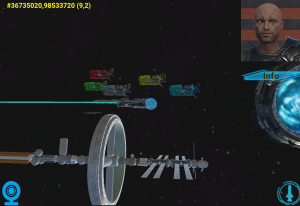 View of the fleet near a warp facility