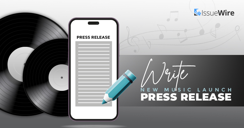 write new music launch press release