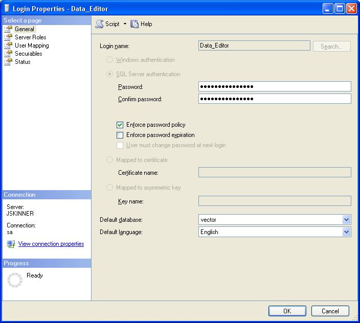 How To Create A Sql Server Authenticated User In Microsoft Sql Server Management Studio