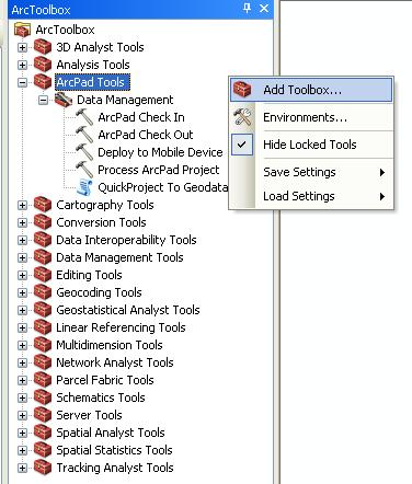 arcpad data manager arcgis 10.3.1