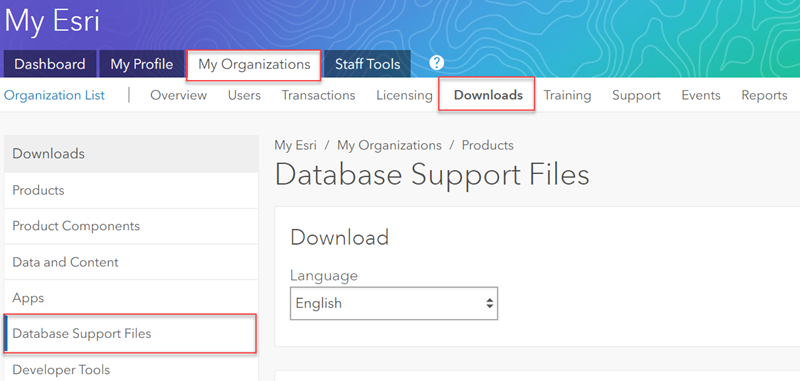 image of My Esri downloads