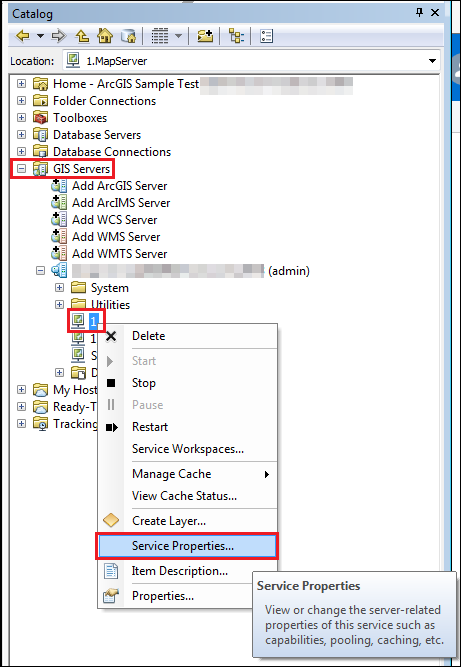 Right-click the service to open the Service Editor dialog box.