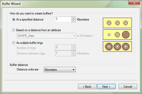 selecting the distance and units