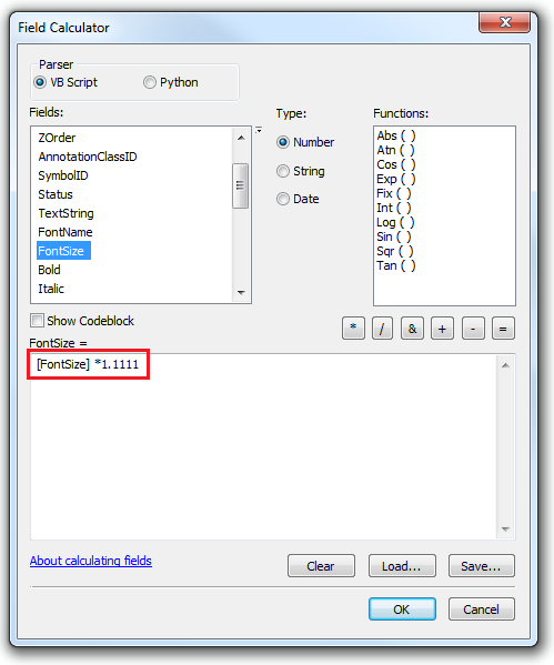 An image of a Field Calculator dialog box.