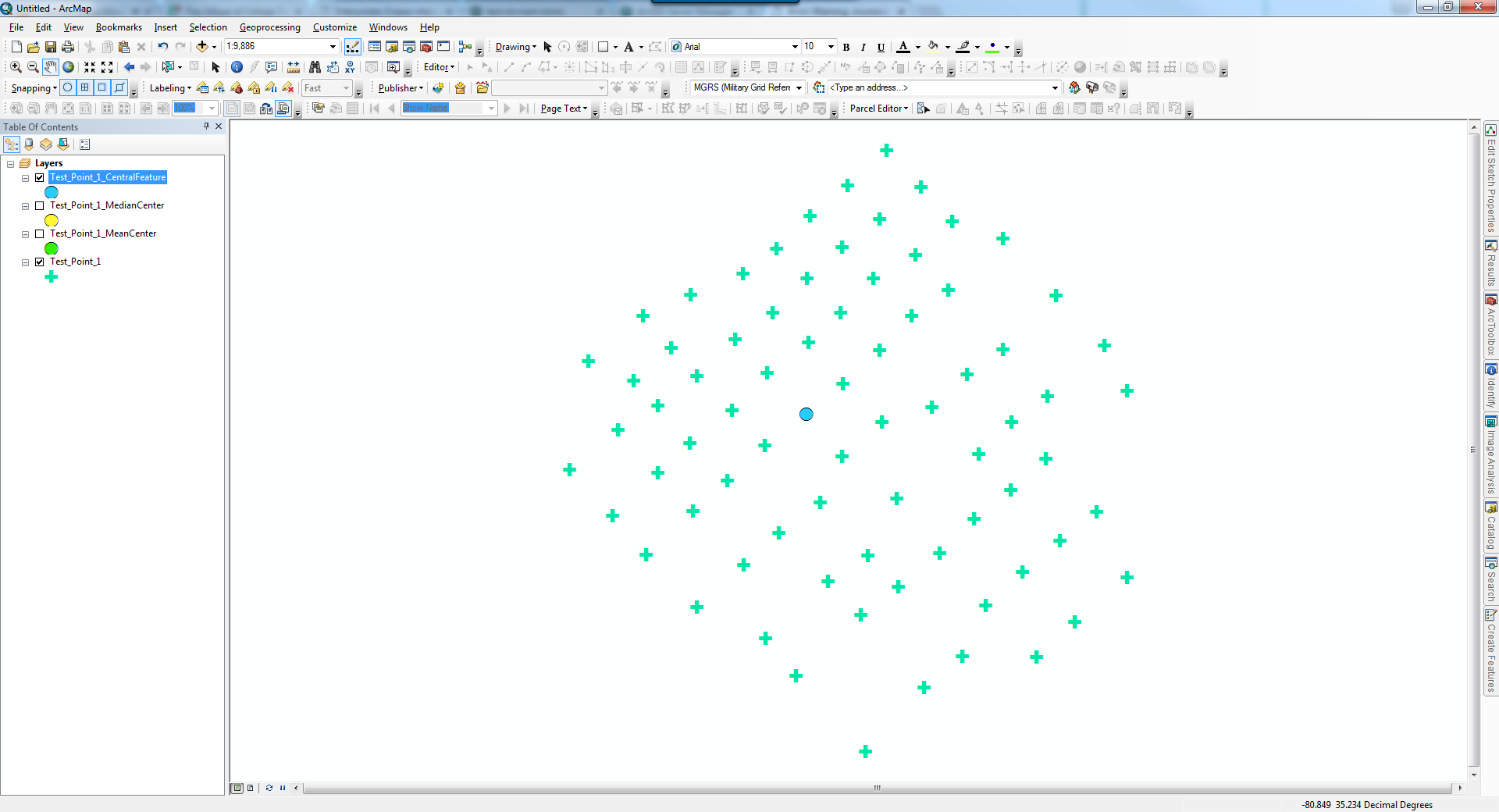 FAQ: What are the ways to identify the center point in a cluster of point features?