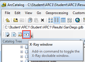 Click the X-Ray window button.