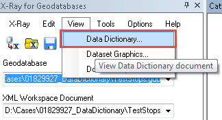 Haga clic en el menú Vista y posteriormente en Diccionario de datos.