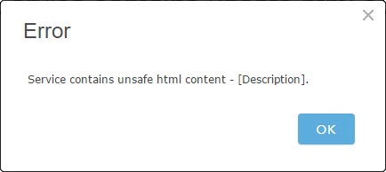 An image of the error message as it appears in ArcGIS Online.