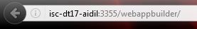 Picture of accessing web appbuilder new port in browser.
