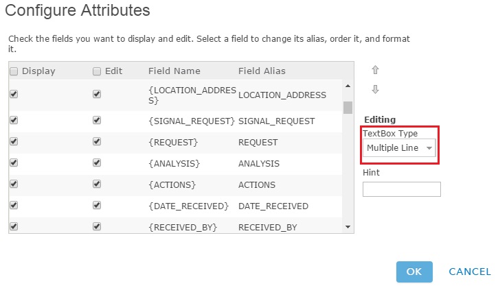 Picture of changing text box to text area.
