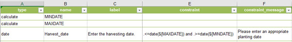 Create a 'date' question and insert the given script in step 7 into the 'constraint' field.