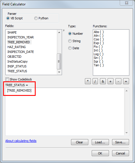 An image of the Field Calculator dialog box.