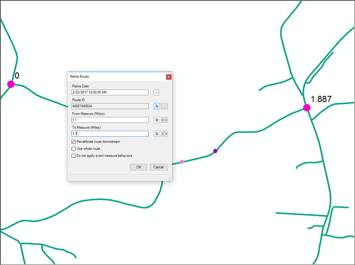 Retire Route Input