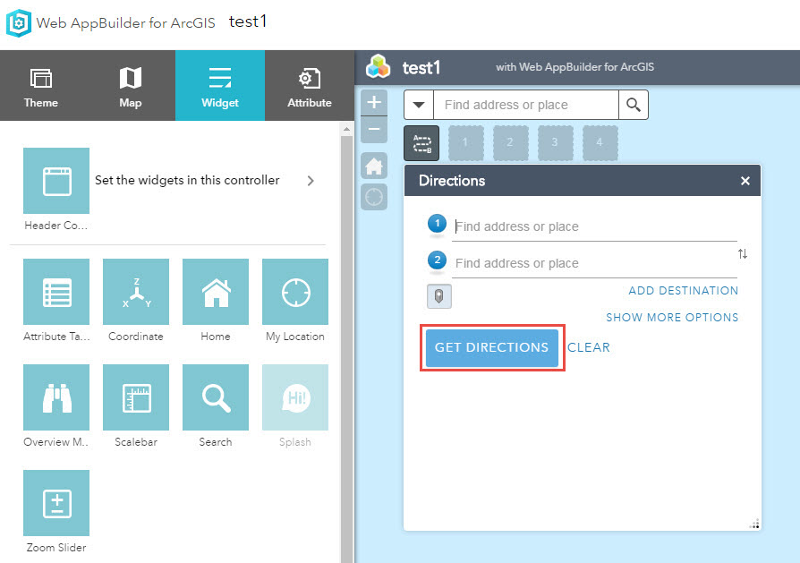 The Get Directions button is no longer disabled.
