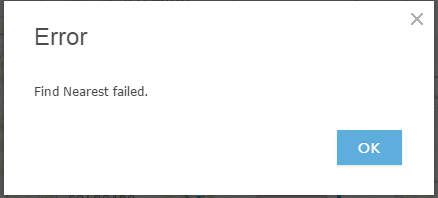 Find Nearest failed.