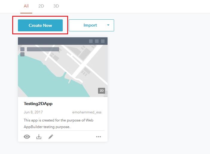 Picture of the 'Create New' button.