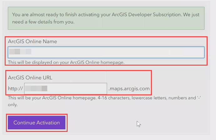 Introducir el nombre de ArcGIS Online y la URL de ArcGIS Online deseados en los respectivos cuadros de texto.